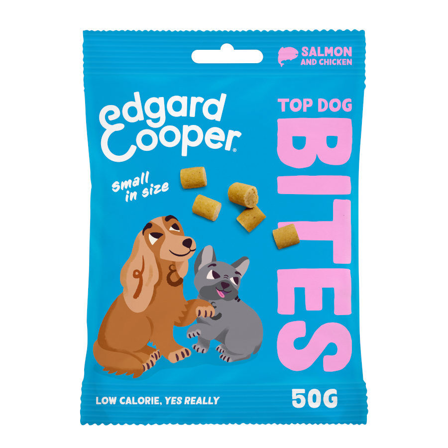 50 g Edgard & Cooper Bocaditos Mini de Salm&oacute;n y Pollo para perros, , large Imagen numero 1